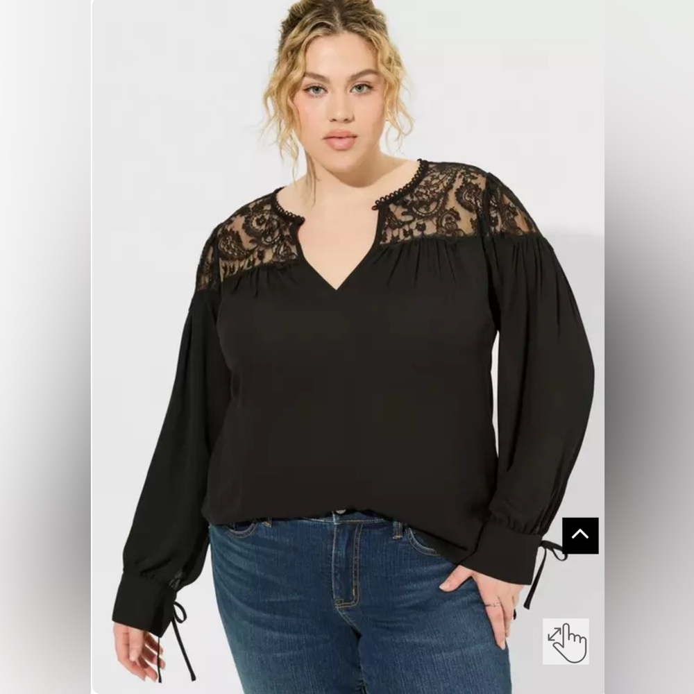 Torrid Black Lace Top